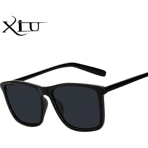 XIU Brand Classic Steampunk Square Sunglasses Men Outdoors Black Sun Glasses Women Brand Designer Retro Gafas De Sol