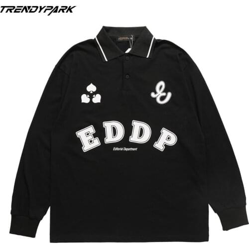 TRENDYPARK Long Sleeve Polos For Men