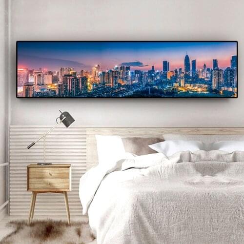 Night Scenery Building New York Cuadros Landscape Canvas Art Posters and Prints Scandinavian Wall Art Picture for Living Room