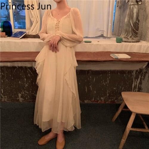 Women New Summer Holiday 2 Piece Dress Sets Voile Mesh Straps Slim Mini Dress&Sun Protection Short Shirt Fairy 2pc Skirt Suits