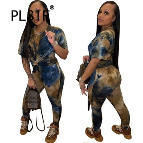 High Street Chic 2 Pieces Set Sweatsuit Summer Outfits For Women Letter Print Short Sleeve T-shirt Top Drawstring Sporty Suit