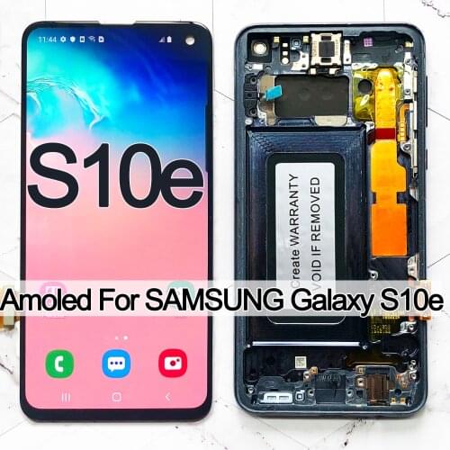 OEM Full Assembly For Samsung Galaxy S10e G970F U LCD Touch Screen AMOLED Display Digitize Assembly Replacement NO Burn Shadows