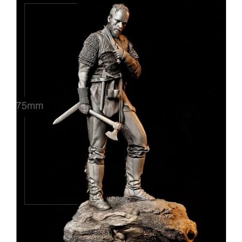 1/24 75mm 1/18 100mm Resin Model Viking Warrior Figure Unpainted Sculpture RW-051