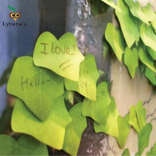 1 Pieces Korean Leaf Sticky Notes Creative Stationery Notepad Memo Pads Office Supplies School Kawaii Stickers