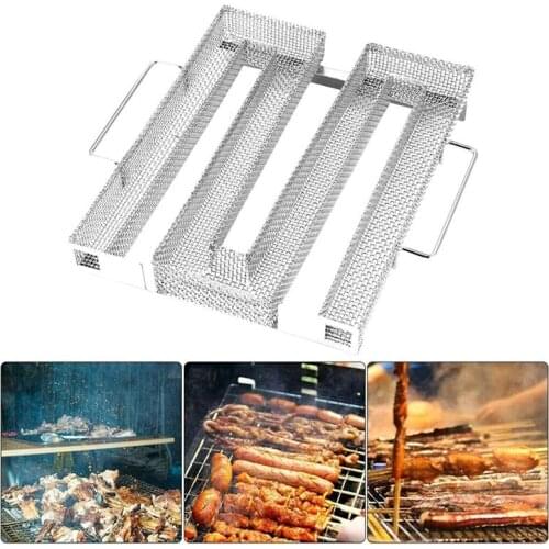 1 pcs Stainless steel Grill Pellet Smoke Generator Sturdy Hot &Cold Smoke Generator Smoke Basket Smoking Barbecue Accessories