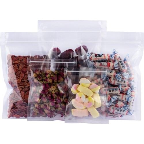 1000pcs/lot Multi-Size Transparent Ziplock Bag Dried Flower Tea Food Sealed Plastic Packaging Storage Bag Factory wholesale