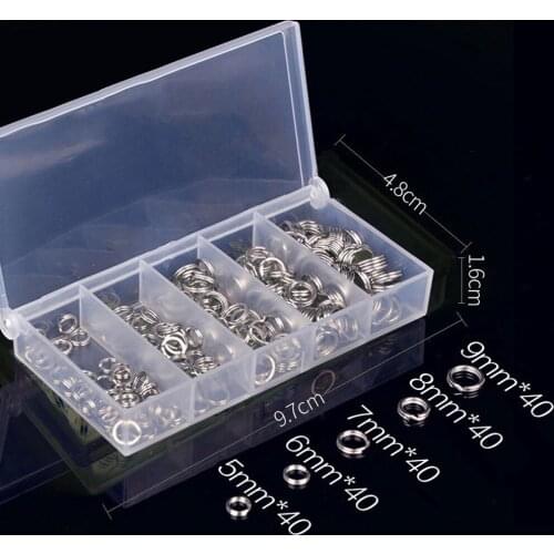 200/100 Pcs Fishing Stainless Steel Split Ring Solid Double Loop Ring Connector for Lures Enhanced Fishing Accessories Tackle