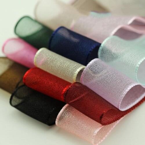5meter/lot new 25mm Snow gauze ribbon handmade DIY hair accessories Korean version of the bow material new T-053