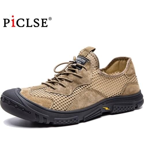 Large Size 46 Cow suede Outdoor Men Sneakers Breathable Casual Trekking Shoes Comfortbale Walking Shoes Moccasins Men shoes