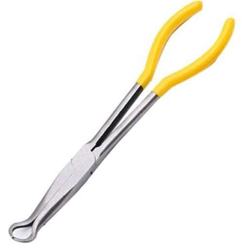 Long Reach 11 Inch Plier Curved Straight Needle Nose Angled Car Repair Tools QW