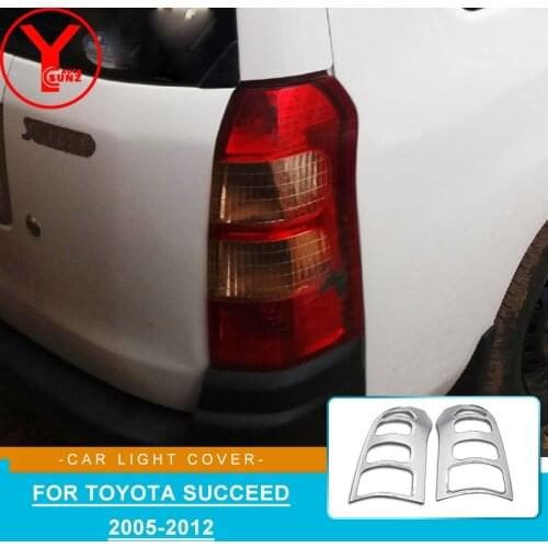 For Toyota Succeed Accessories ABS Tail Light Lamp Cover Rear Trim Styling Garnish Bezel Molding For Toyota Succeed 2005-2012