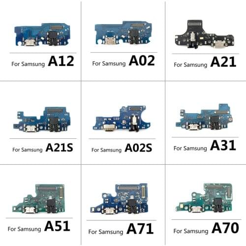 20Pcs USB Charging Port Mic Microphone Dock Connector Board Flex Cable For Samsung A02 A02S A12 A21 A21S A31 A32 A41 A51 A70 A71