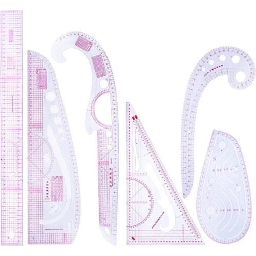 KAOBUY 6pcs/set DIY Clothing Sample Tailor Straight Ruler Manufacturing Type Ruler Curve Set Cutting Arm Sleeve Ruler