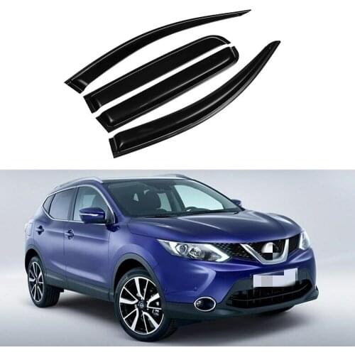 Car Window Visor Wind Rain Sun Smoke Guard Deflector Vent Shade Raincoat For Nissan Qashqai 2015 2016 2017 2018 2019 2020 2021