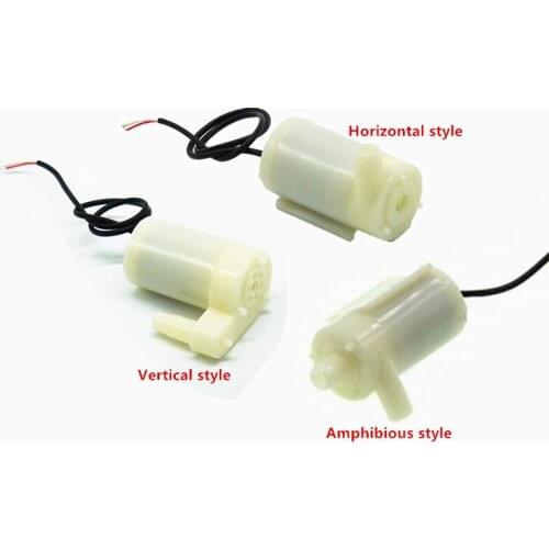 3V 4.5V 5V 6V DC Micro Submersible Water Pump Horizontal Vertical Amphibious Type Brushless Motor 120L/H Mini Pumps White