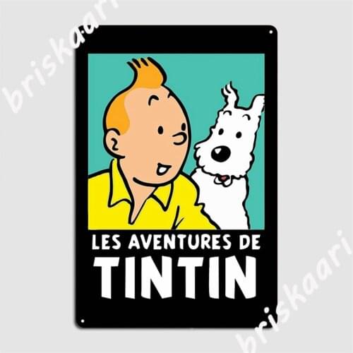 The Adventures Of Tintin Metal Signs Wall Decor Decoration Living Room Club Tin sign Posters