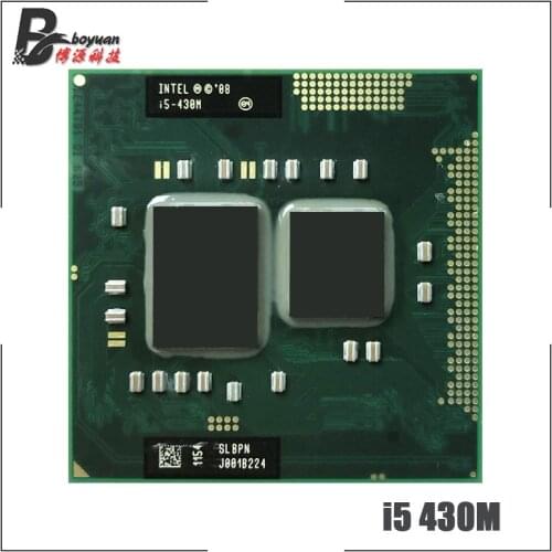 Intel Core i5-430M i5 430M SLBPN 2.2 GHz Dual-Core Quad-Thread CPU Processor 3W 35W Socket G1 / rPGA988A