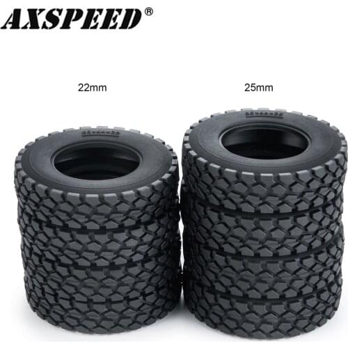 1:14 Tamiya Rubber Tyre Wheel Tires 22/25mm for 1/14 RC Rock Crawler Tamiya Trailer Tractor Truck RC Car Wheels Parts