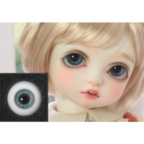 BJD doll eye is suitable for 12mm14mm16mm18mm small iris blue white real person wind glass eye doll accessories