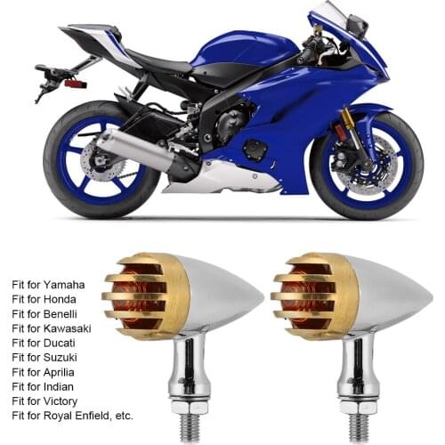 Motorcycle Turn Signal Light Lamp Motorcycle Retro Bullet Turn Signal Indicator Light For Yamaha Honda Benelli Kawasaki Ducati