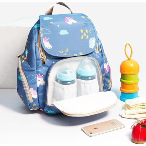 Large Capacity Mummy Bag Baby Diaper Bag Printing Fashion Travel Mother And Baby Backpack Diaper Storage Bag Baby Care Bag