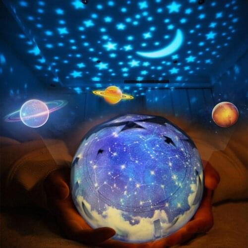 Star Night Lights for Kids Universe Cosmos Starry Sky Light LED Projector Rotating Lamp Nightlight Moon Sea World Decorative