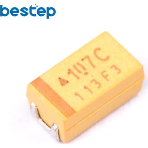 10PCS 16V 100UF 10% SMD Type C 6032 Tantalum Capacitor