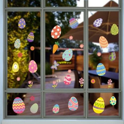 2021 Easter egg decoration wall sticker glass paste mall storefront scene layout window paste poster