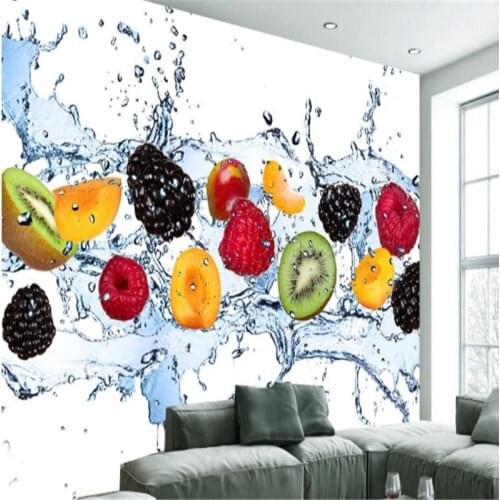 BEIBEHANG 3D modern fresh water flower fruit living room TV tooling background wall wall custom wallpaper murals