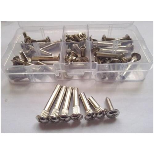 60pcs M4 M5 Butt Screw Furniture lock plywood nut phillips connector bolt Assortment