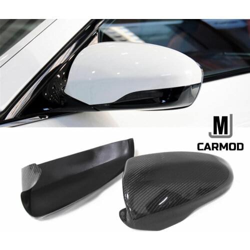 Fit For BMW F10 M5 2012-2017 2pcs Dry Real Carbon Fiber Side Mirror Case Cover Trim Caps