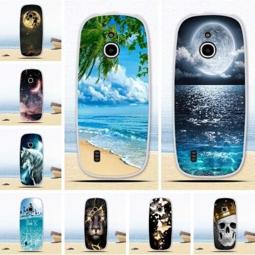 For Nokia 3310 3G 4G Case Soft Silicone Back Cover Cases Cartoon Painting Abstract Soft TPU Coque Cases Patterned Shell Coque