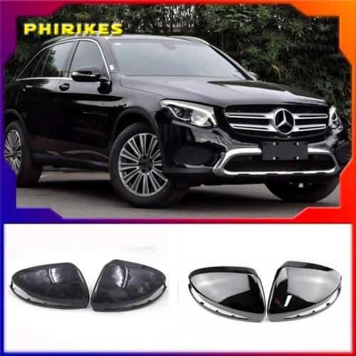 For Mercedes-Benz C S E GLC G Class AMG W205 X253 W222 W213 W238 Rearview Mirror Cover Bright Black Replacement 2014 - 2019 LHD