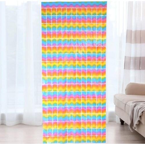 Decorative Curtain For Birthday Party Wedding Decoration Colorful Square Background Wall Decoration