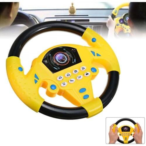 Children Musical Developing Educational Toys Eletric Simulation Steering Wheel with Lights Sounding Early Education Kids Toy