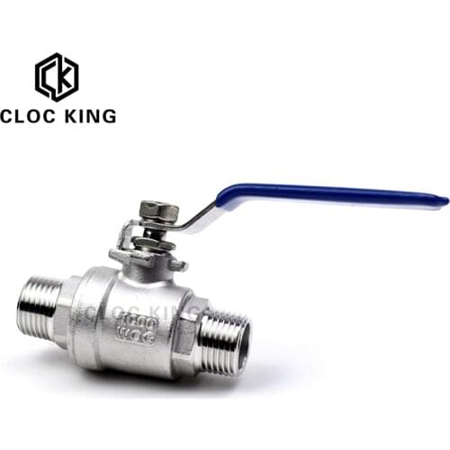 1/4“ 3/8” 1/2" 3/4“ 1” 1-1/4” 1-1/2” 2” BSP Male to Male Straight Two-pieces Full Ports SS304 Stainless Steel Ball Valve