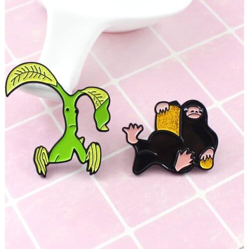 Movie Magic Animal Bow and Arrow-shaped Nickel Fu Brooch Enamel Pin Magic Animal Bow and Arrow-shaped Brooch Collar Pin Jewelry