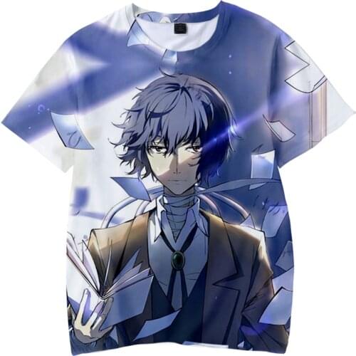 Hot Sale Anime Bungo Stray Dogs 3D Printed T-Shirt Unisex Fashion Casual Harajuku Round-neck Short Sleeve Streetwear Top Tees