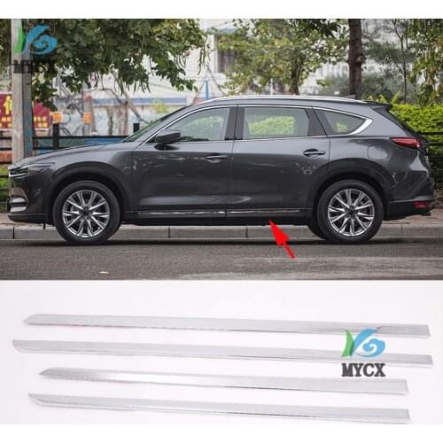Chrome Molding Door Body Strips FIT For Mazda CX8 CX-8 CX 8 2018 2019 Accessories Trim Covers Car styling