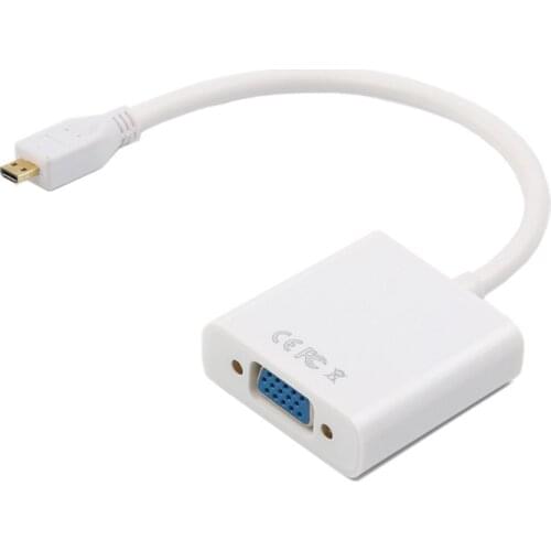 Micro HDMI to VGA Power Adater Converter Cable for Raspberry Pi 4 Model B