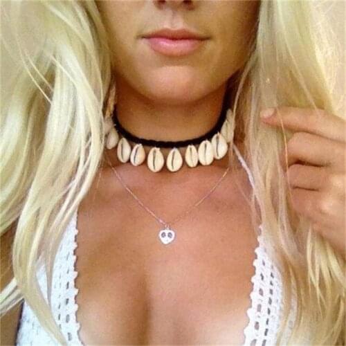 Cowrie Shell Choker Necklace For Women Bohemian Collar Gypsy Boho Beach Festival New Fashion Jewelry Q-076