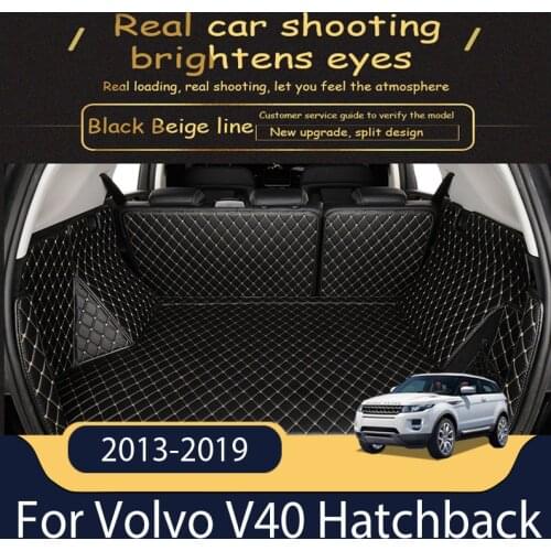 The Trunk Cargo Leather Liner Car Trunk Mat Cargo Compartment Floor Carpet Mud For Volvo V40 Hatchback 2013-2019