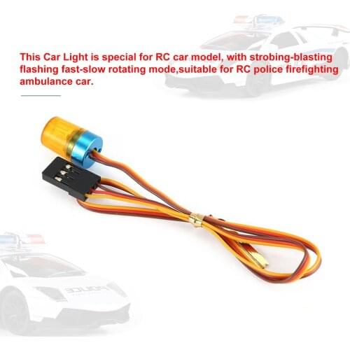 AX-511 Circular Ultra Bright LED Light Strobing-blasting Flashing Fast-slow Rotating Mode RC Police Firefighting Ambulance Car