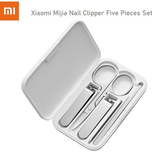 Nail Clipper Original Xiaomi Mijia Stainless Steel Portable Nail Clippers 5pcsTool Set Pedicure Care Manicure Tool