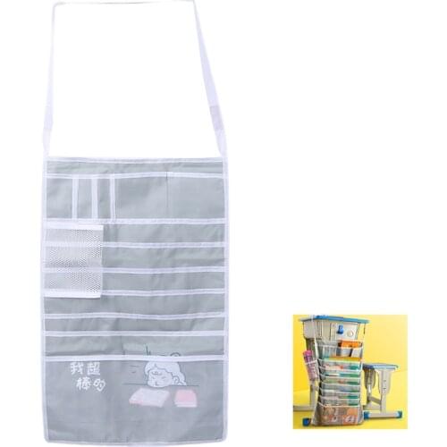 Multifunctional Student Learning Hanging Book Bag Desk Organizer Creative Canvas Book Storage Magazine Holder