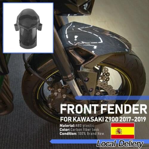 Motorcycle Accessories Carbon Fiber Front Wheel Cover Hugger Fender Mudguard Splash Guard for kawasaki Z900 2017 2018 2019 2020