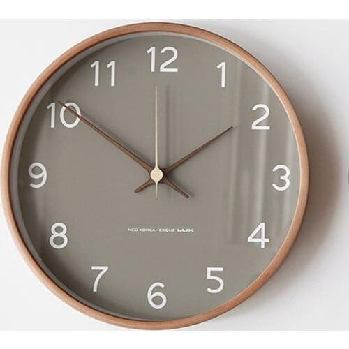 Wall Clock Modern Design Home Fashion Wooden Vintage Wall Clock Nordic Style Living Room Simple Personality Silent Watch