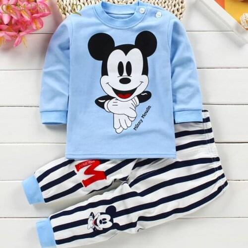 2021 Autumn Childrens Cotton Newborn Baby Boys Girls Cotton Underwear Set Long Sleeve Baby Clothes Set Casual Home Service