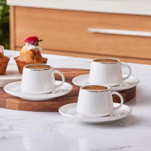 GREAT Emsan Bianca Set of 6 Coffee Cups FREE SHIPPING