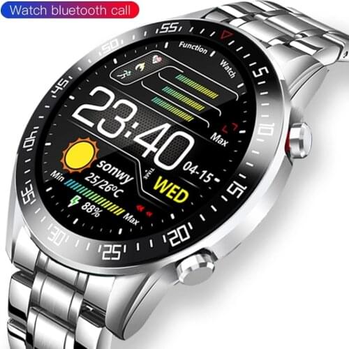 Steel Band Smart Watch Men Heart Rate Blood Pressure Monitor Sport Multifunction Mode Fitness Tracker Waterproof Smartwatch